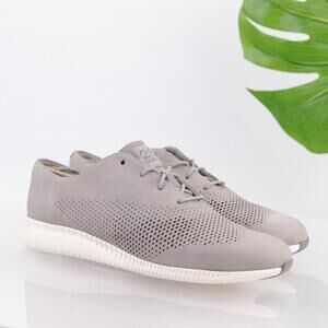Cole Haan Womenss ZeroGrand Sneaker Oxfords Size 7.5 Gray Leather Laser Wingtip
